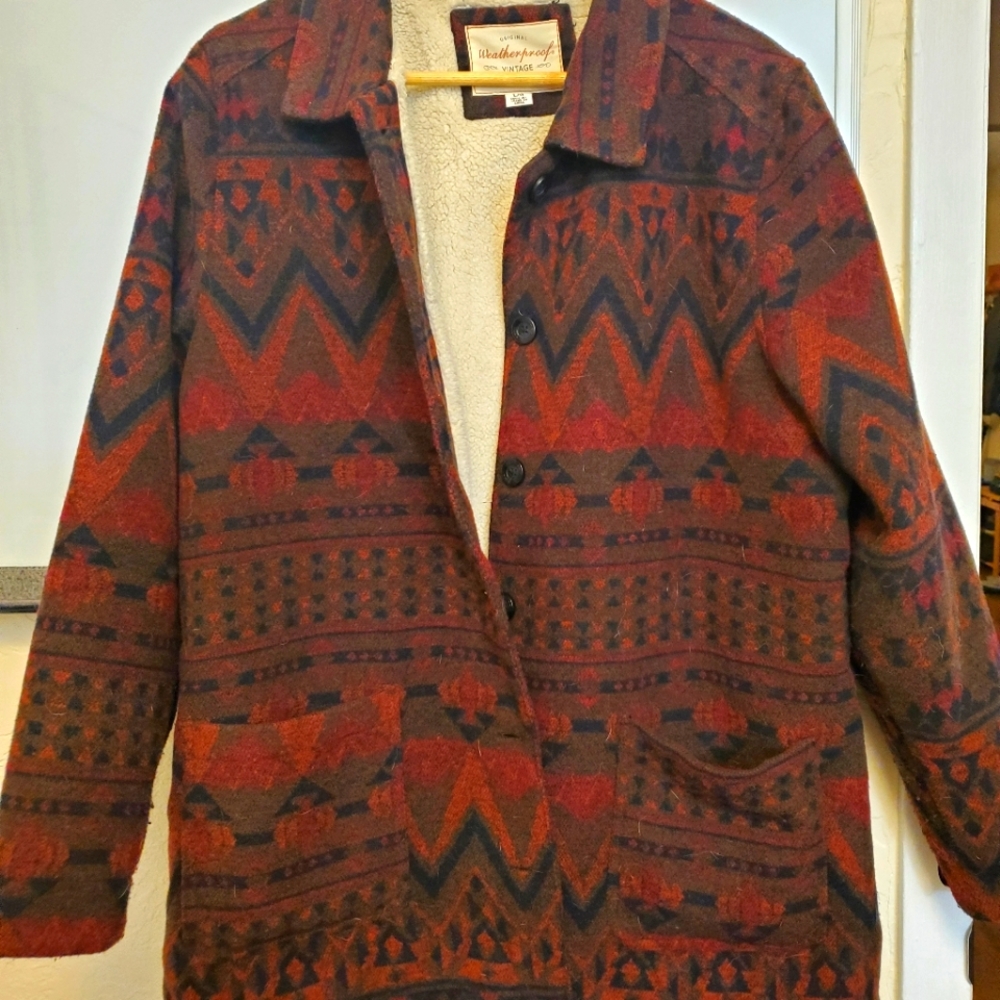 Weatherproof Vintage Fleece-Lined Button-Up Jacket